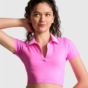 Victorias Secret PINK cropped polo top